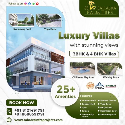 SS Sahasra Palm Tree Clubhouse Amenities, Clubhouse Lifestyle || SS Sahasra Palm Tree 3 and 4BHK Villas 