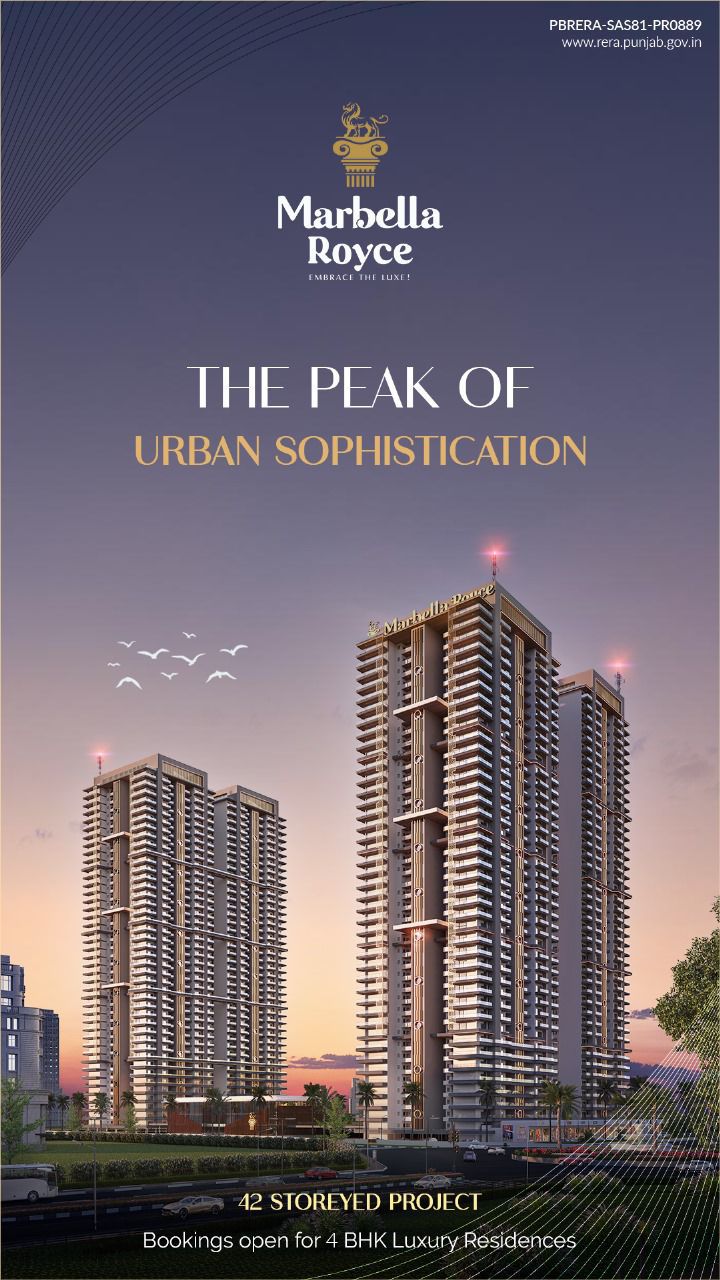 5bhk luxury appartment with seven star amenities in chandigarh 