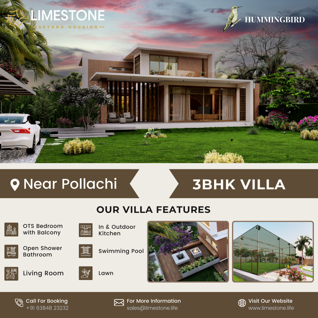 LIMESTONE Luxury Villa in Coimbatore | A Premium Gated Community Villa in Coimbatore for Sale