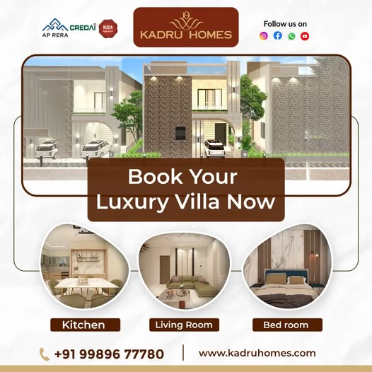 Kuda Approval Villas with Modren Amenities Kurnool | Kadru Homes 