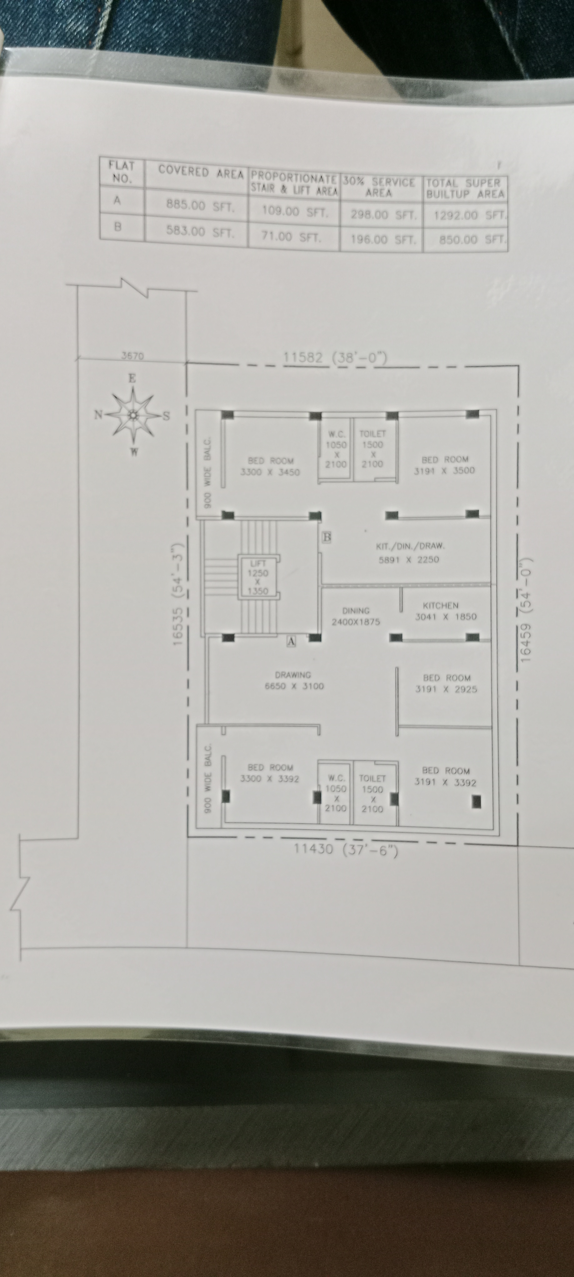 3 bhk flat for sale at Dumdum, cross road, purbasinthi, Kolkata 