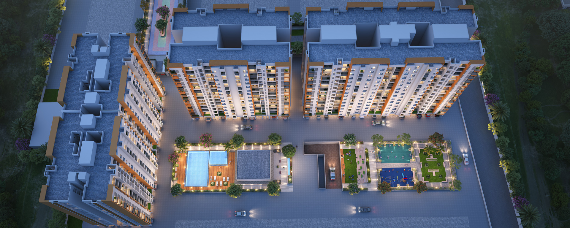 A new & unused semi-furnished 2 BHK Flat for Rent , Majestique Rhythm County, Handewadi 