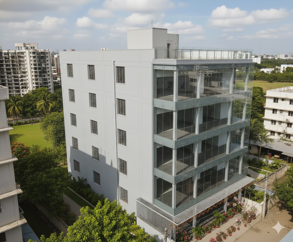 new commercial building for rent in near satva misty charm apartment