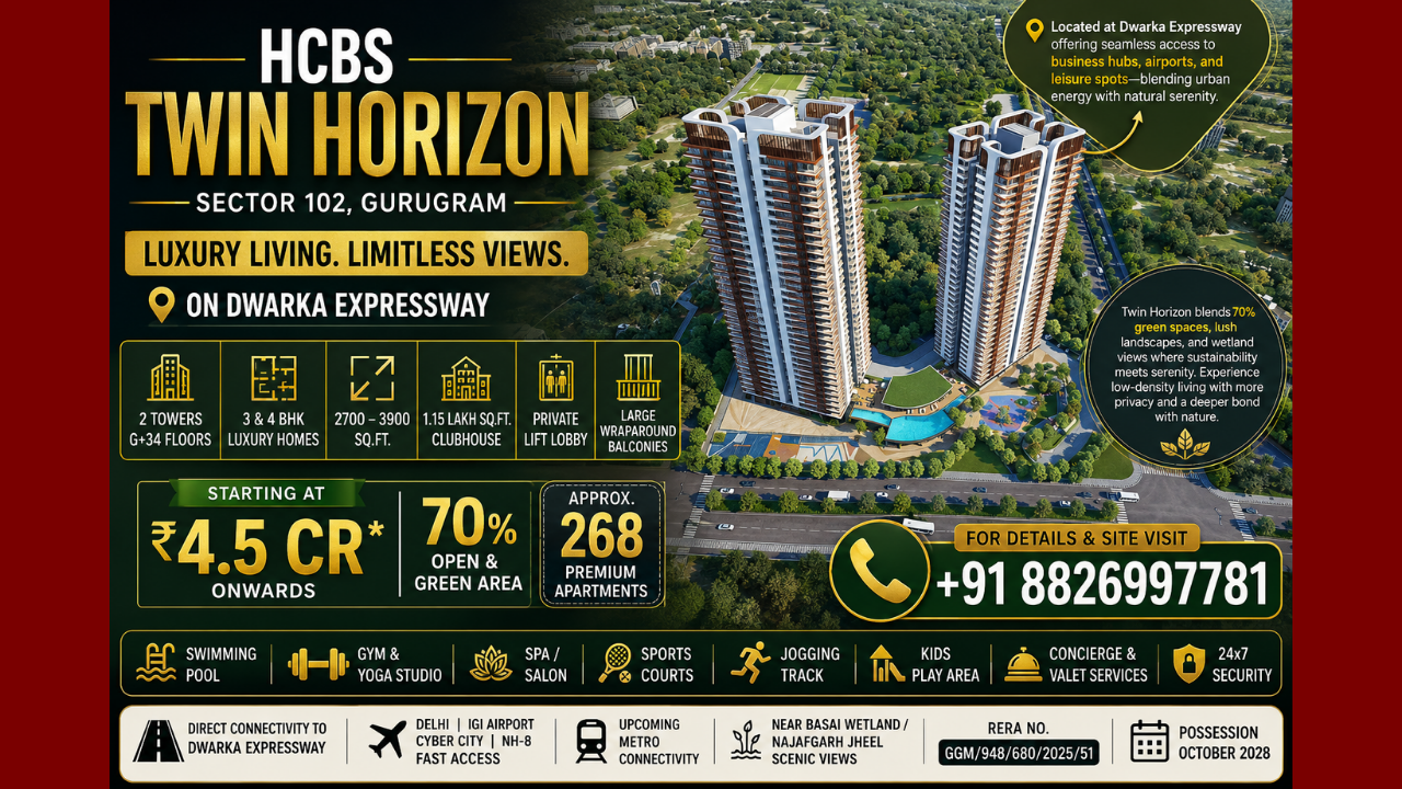 Dwarka Expressway HCBS Twin Horizon Luxury Community NEW LAUNCH +91 9311953656
