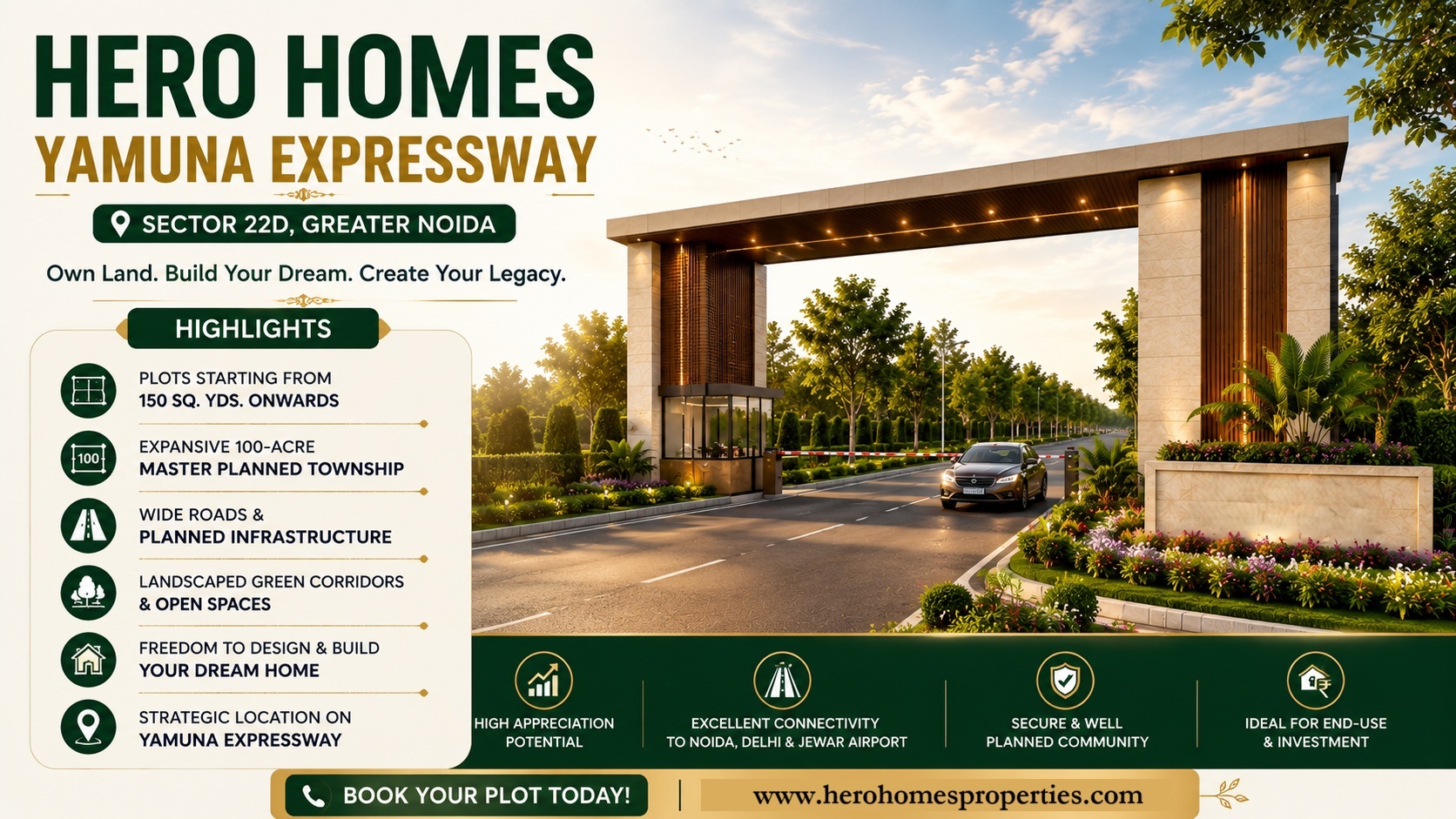 Gated Plots For Sale Available at Hero Homes Yamuna Expressway