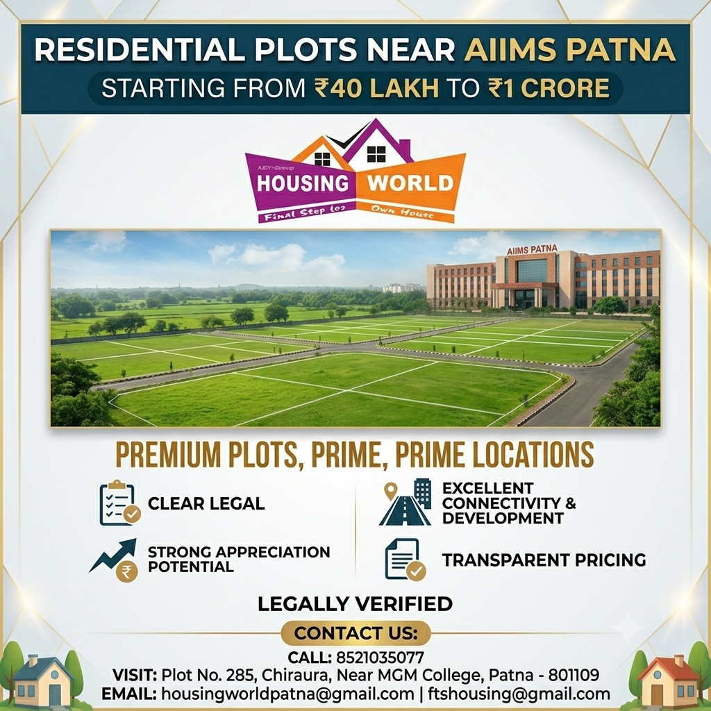 Own a Residential Plot Near Patna AIIMS | Housing World