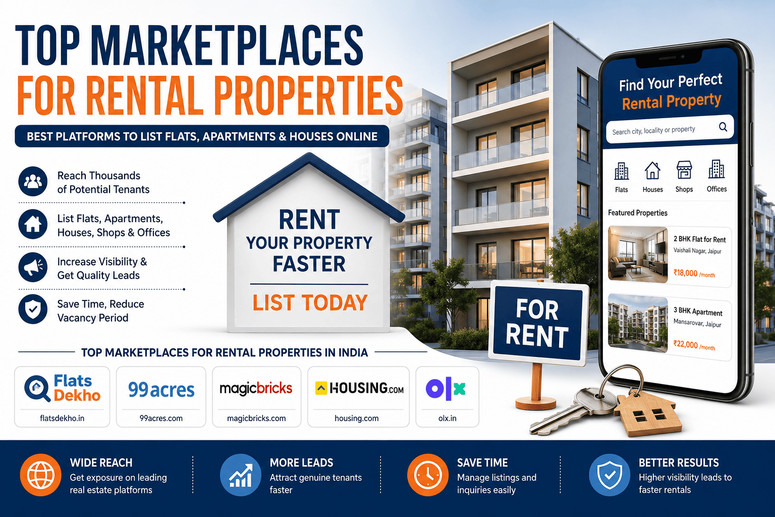 Top Rental Top Marketplaces for Rental Properties in India: Flats Dekho